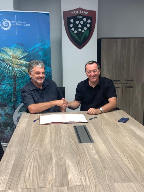 Le Parc national de Port-Cros et la Fondation Rugby Cœur Toulonnais s’engagent ensemble pour la protection du milieu marin