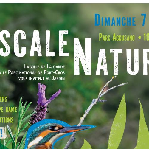 Moitié de l'affiche présentant l'animation "Escale Nature" à La Garde (horaires et date)