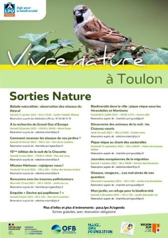 Sorties nature LPO à Toulon 2023