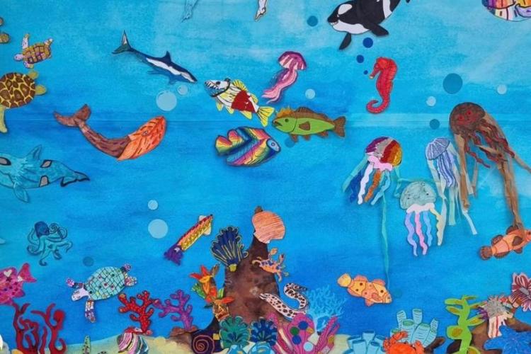 Escale Marine : Ramatuelle et le Parc national de Port Cros fêtent la Méditerranée_Ramatuelle - Fresque sous-marine Arty family